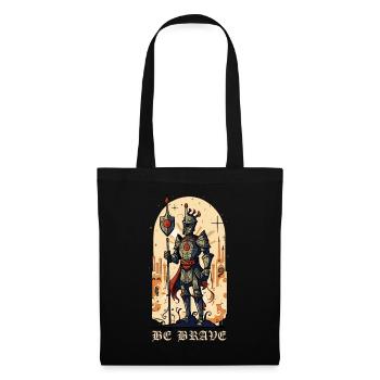 Be Brave – Medieval Knight - Tote Bag - black - Front
