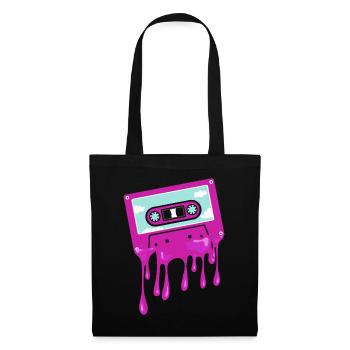 80's Cassette Tape 1990s Pencil Winding Cassette - Tote Bag - black - Front