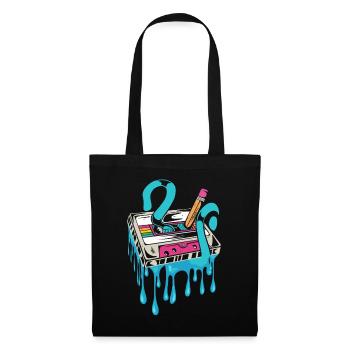 80's Cassette Tape 1990s Pencil Winding Cassette - Tote Bag - black - Front