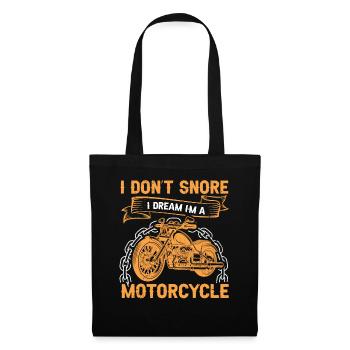 Je ne ronfle pas Je rêve que je suis un motard moto - Sac en tissu - noir - Devant