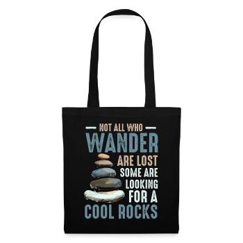 Wander Some Looking For Cool Rocks - Tote Bag - black - Front