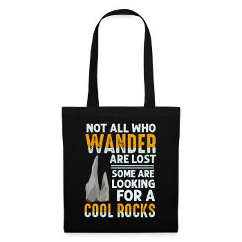Wander Some Looking For Cool Rocks - Tote Bag - black - Front