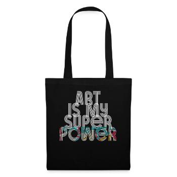 Art Is My Superpower - Tote Bag - black - Front