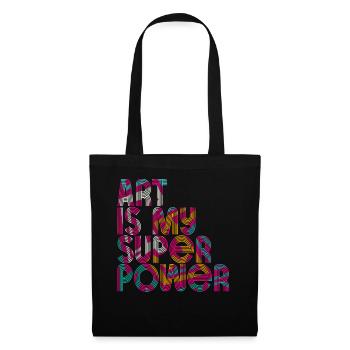 Art Is My Superpower - Tote Bag - black - Front
