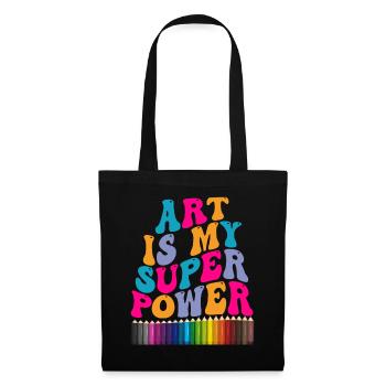 Art Is My Superpower - Tote Bag - black - Front
