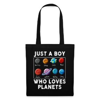 Just A Boy Who Loves Planets Solar System - Tote Bag - black - Front