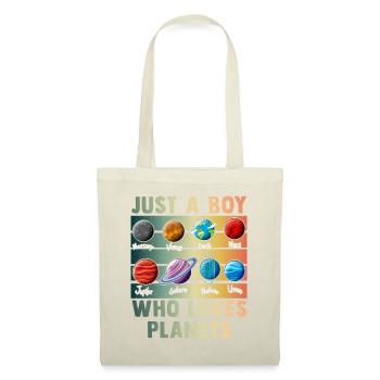 Juste un garçon qui aime les planètes du système solaire - Sac en tissu - nature - Devant