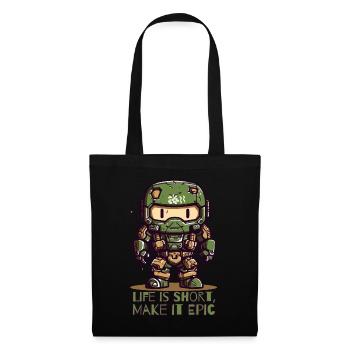 Life is short – make it epic - Tote Bag - black - Front