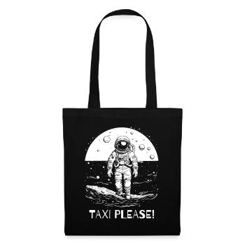 Taxi s’il vous plaît, astronaute - Sac en tissu - noir - Devant