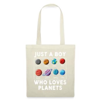 Juste un garçon qui aime les planètes du système solaire - Sac en tissu - nature - Devant