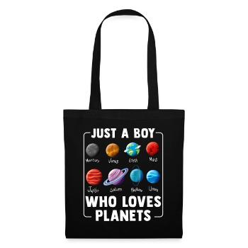 Just A Boy Who Loves Planets Solar System - Tote Bag - black - Front
