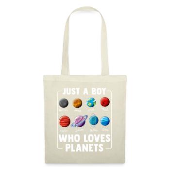 Juste un garçon qui aime les planètes du système solaire - Sac en tissu - nature - Devant
