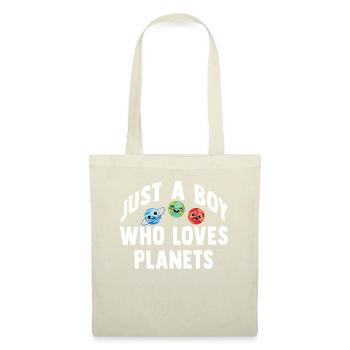 Juste un garçon qui aime les planètes du système solaire - Sac en tissu - nature - Devant