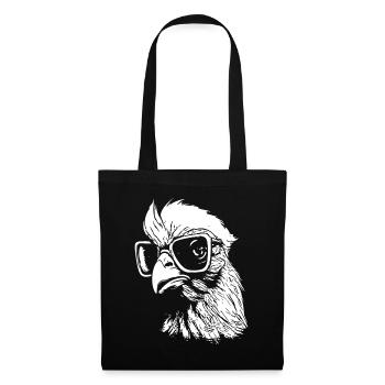 Poulet intelligent - Sac en tissu - noir - Devant