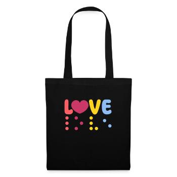 Braille Braille Blind Gift - Sac en tissu - noir - Devant