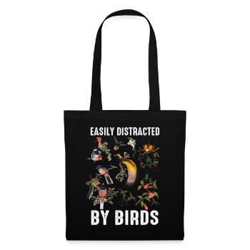 Easily Distracted By Birds Bird Lover - Tote Bag - black - Front