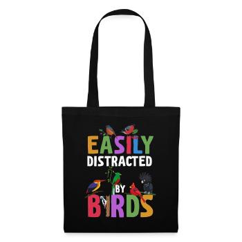 Easily Distracted By Birds Bird Lover - Tote Bag - black - Front