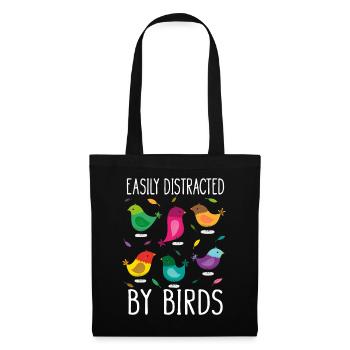 Easily Distracted By Birds Bird Lover - Tote Bag - black - Front
