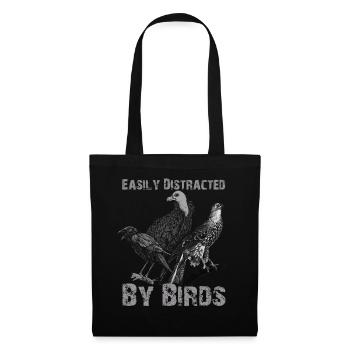 Easily Distracted By Birds Bird Lover - Tote Bag - black - Front