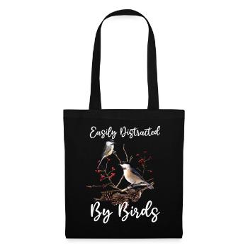 Easily Distracted By Birds Bird Lover - Tote Bag - black - Front