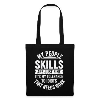 Mes compétences relationnelles sont très bien - Sac en tissu - noir - Devant