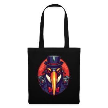 Pingouin gangster cool - Sac en tissu - noir - Devant