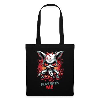 Halloween Cat Design - La Nuit des sorcières - Sac en tissu - noir - Devant