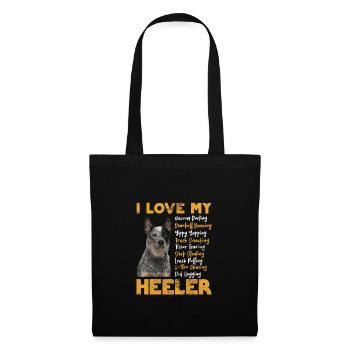 Bouvier australien - Sac en tissu - noir - Devant