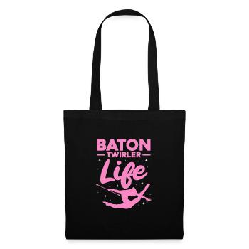 Baton Twirling Gymnastique Gymnastique Cadeau - Sac en tissu - noir - Devant