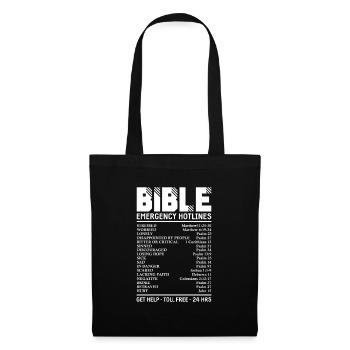 Bible Bible Versets chrétiens Don de Jésus - Sac en tissu - noir - Devant