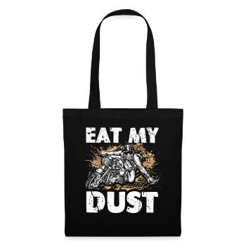 Drôle de dire Mange ma moto hors route de poussière - Sac en tissu - noir - Devant
