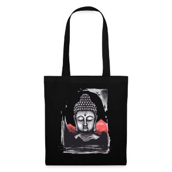 Japan Rote Sonne: Ein ruhender Buddha - Stoffbeutel - Schwarz - Vorne