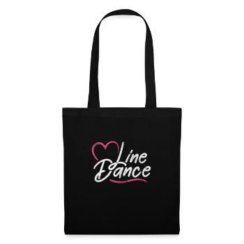 Danse en ligne - Sac en tissu - noir - Devant