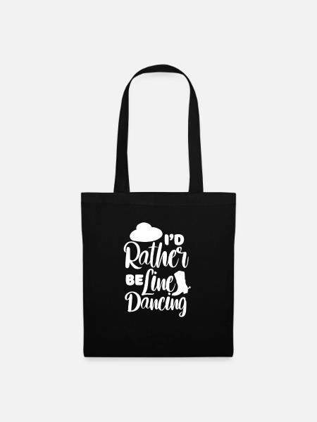 Linedance Country Line Dancer Linedancing Geschenk - Stoffbeutel - Schwarz