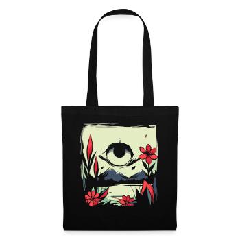 Soleil rouge japonais : l’œil pour la nature - Sac en tissu - noir - Devant