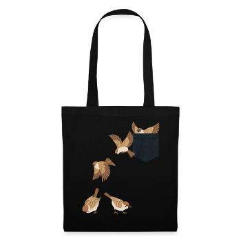 Funny Bird Watcher Birding Watching - Tote Bag - black - Front