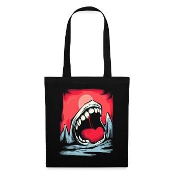 Japan's Red Sun and Mouth Mountain with Teeth - Tote Bag - black - Front