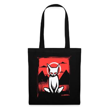 Japan's Red Sun: The Yoga Cat - Tote Bag - black - Front