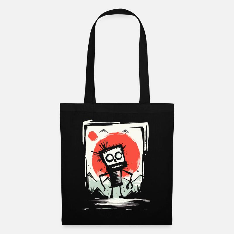 JAPAN's Red Sun: A Garbage Robot - Tote Bag - black