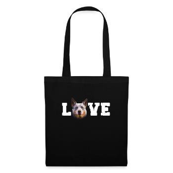 Cadeau de chien de bétail australien - Sac en tissu - noir - Devant