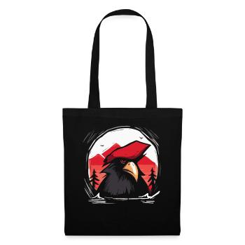 Soleil rouge japonais : Perroquet pirate cool - Sac en tissu - noir - Devant