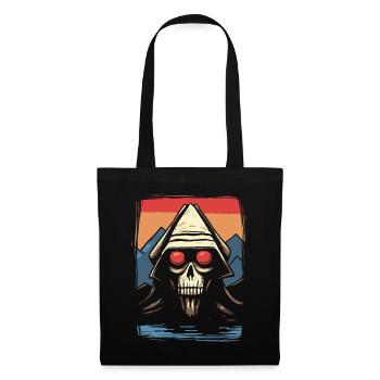 Soleil rouge japonais : Crâne de démon intérieur - Sac en tissu - noir - Devant