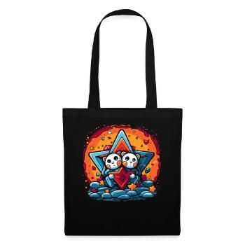 Two Loving Bears - Tote Bag - black - Front