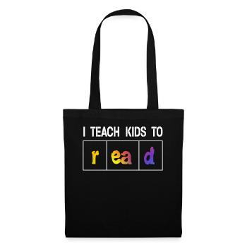 I Teach Kids To Read Science Teachers Reading - Tote Bag - black - Front