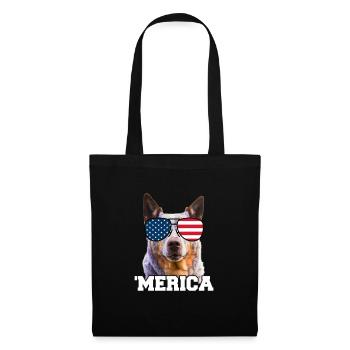 Chien de bétail australien USA Amérique Chiens Cadeau - Sac en tissu - noir - Devant
