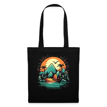 Nature is a beauty with mountains and lakes - Tote Bag - black - Front