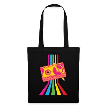 80's Cassette Tape 1990s Pencil Winding Cassette - Tote Bag - black - Front
