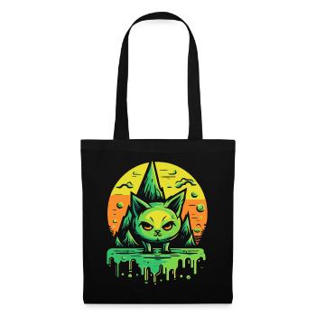 La nature, les montagnes et un chat vif - Sac en tissu - noir - Devant