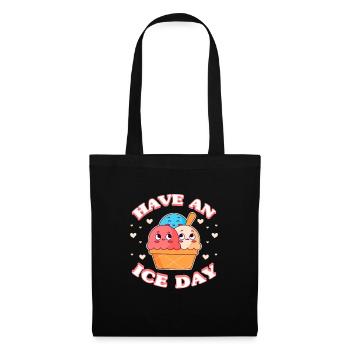 Crème glacée Crème glacée Crème glacée Cadeau d’été - Sac en tissu - noir - Devant