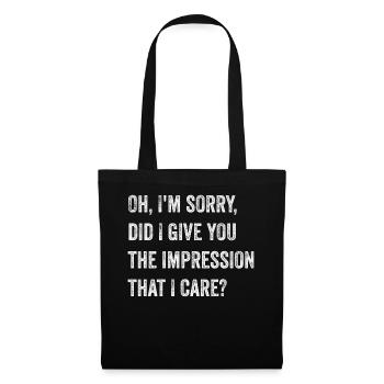 Pardon. Est-ce que je vous ai donné l’impression - Sac en tissu - noir - Devant